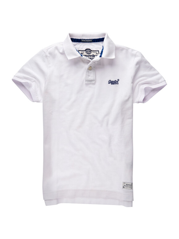 Superdry - SUPERDRY VINTAGE DESTROYED SS PIQUE HERRE POLO | OPTIC WHITE