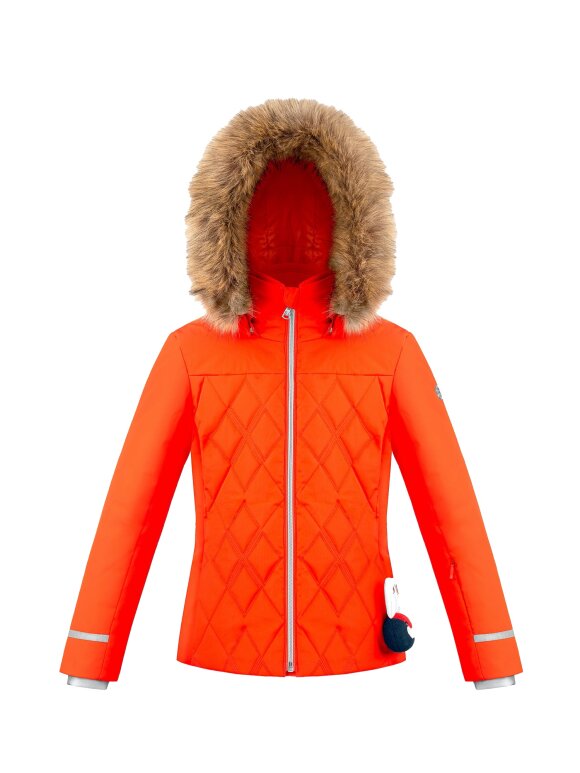 Quilted Ski Jacket | Clementine Orange