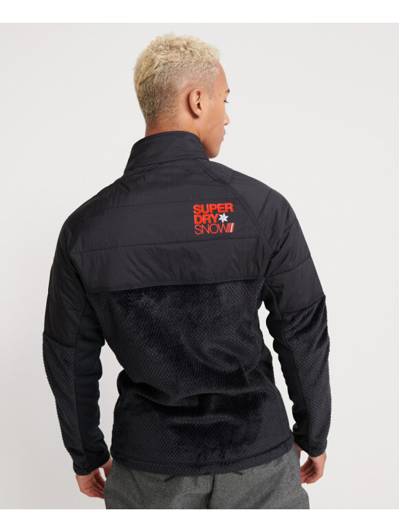 solsikke kandidat Moderne Mellemlag - Superdry - BLIZZARD FLEECE H/Z TIL HERRE | ONYX BLACK