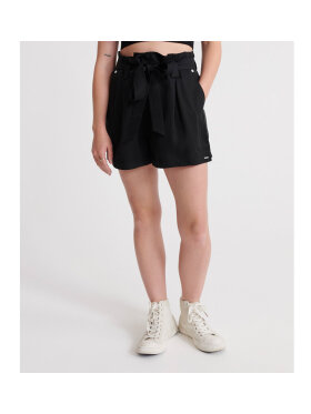 Superdry - DESERT PAPER BAG SHORTS TIL KVINDER | BLACK