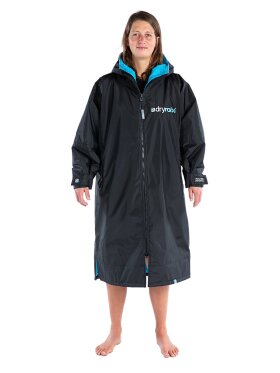 Dryrobe - Advance Long Sleeve Surf Poncho | Voksne | Black/Blue