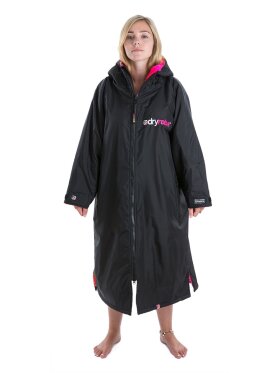 Dryrobe - Advance Long Sleeve Surf Poncho - Voksne - Black/Pink