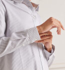 Superdry - Klassisk Preppy Long Sleeve Skjorte Kvinder | Flat Grey Striped