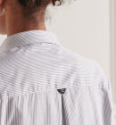 Superdry - Klassisk Preppy Long Sleeve Skjorte Kvinder | Flat Grey Striped