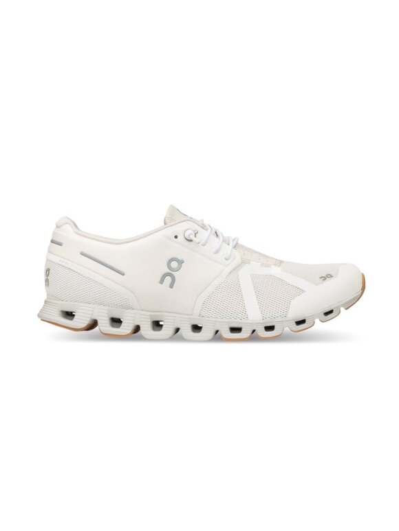 on cloud shoes white sand