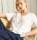 Superdry - Short Sleeve Lace Top | Cream