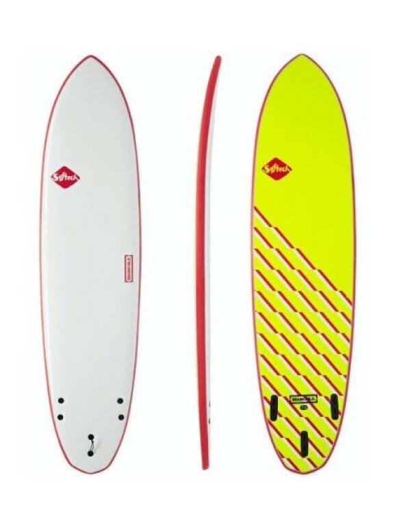 Softech - Brainchild FCS 2 7'6 Surfboard | White/Red |