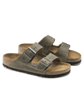 Birkenstock - Arizona Nubuklæder Sandaler - Unisex - Faded Khaki - Normal 