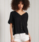 Superdry - Short Sleeve Lace Top | Black