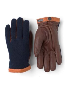 Hestra - Deerskin Wool Tricot Handske | Herrer | Navy/chokolate