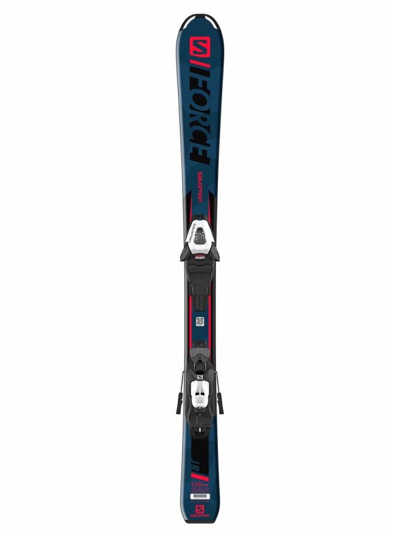 Salomon - S/Force JR ski med binding - børn - black/red - 2021/22