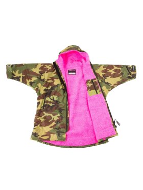 Dryrobe - Kid's Advance Long Sleeve Surf Poncho | Børn | Camo/Pink