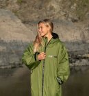 Dryrobe - Advance Long Sleeve Surf Poncho - Voksne - Forest Green/Black