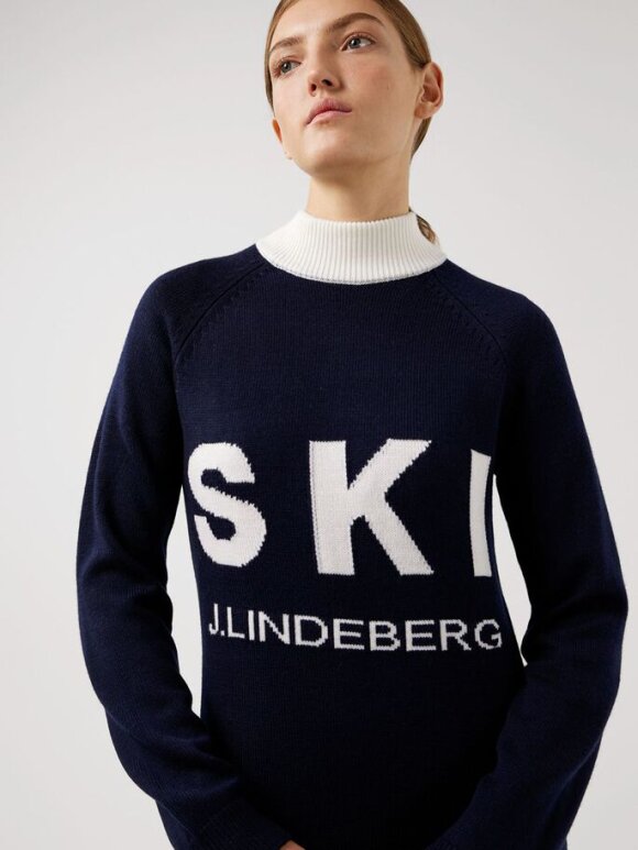 tackle Stranden Spole tilbage ADA knitted ski sweater fra J. Lindeberg | Kvinde | Navy