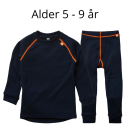 Helly Hansen - Kid's Merinould Skiundertøj Sæt | Børn 5 - 9 år | Navy