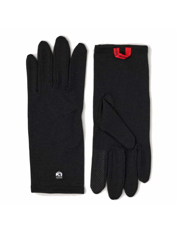 Merino Liner Long 5-finger Handsker fra HESTRA | Black