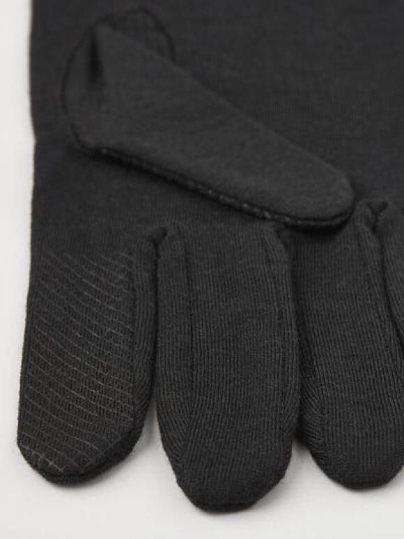 Valg Slip sko chokerende Merino Wool Liner Long 5-finger Handsker fra HESTRA | Black