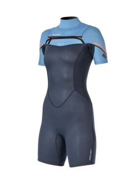 Pro Limit - Women's Fire Shorty 2/2 Freezip Våddragt | Kvinder | Black/Slate Pro Limit - Women's Fire Shorty 2/2 Freezip Våddragt | Kvinder | Black/Slate