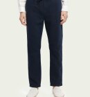 Scotch & Soda - Men's Warren straight-fit hør bukser | Herrer | Night Melange