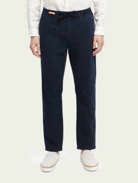 Scotch & Soda - Men's Warren straight-fit hør bukser | Herrer | Night Melange