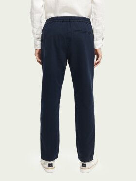 Scotch & Soda - Men's Warren straight-fit hør bukser | Herrer | Night Melange