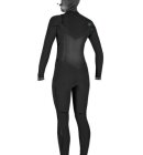 O'Neill - Women's Psycho Tech 6/4mm Chest Zip + w/hood våddragt - Dame - Black