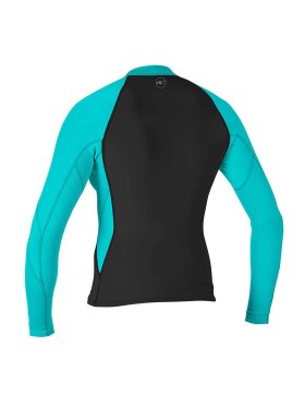 O'Neill - Women's Reactor II 1,5mm Front Zip Jakke | Dame | Black/Aqua