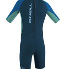 O'Neill - Toddler Reactor II 2mm Back Zip S/S shorty våddragt | Børn | Slate/Aqua/Ocean