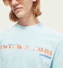 Scotch & Soda - Men's Graphic Mélange Jersey T-shirt | Herrer | Splash Mélange