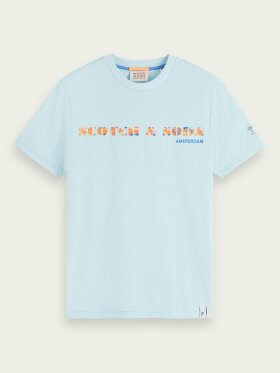 Scotch & Soda - Men's Graphic Mélange Jersey T-shirt | Herrer | Splash Mélange