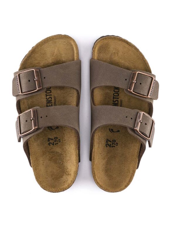 stout Såkaldte sammen Arizona Birko-Flor Nubuck Mocha Sandaler til BØRN | Birkenstock