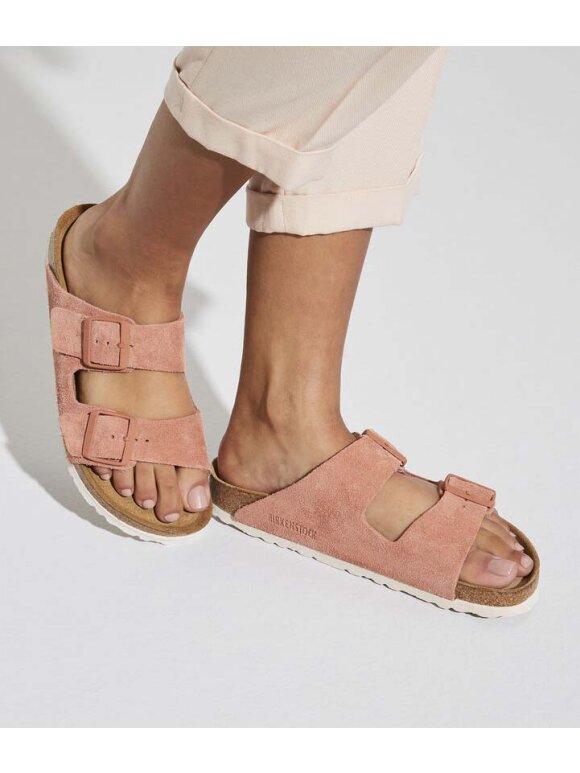 boliger analogi Cataract Birkenstock - Arizona Ruskindssandaler (smal), Damer - Earth Red