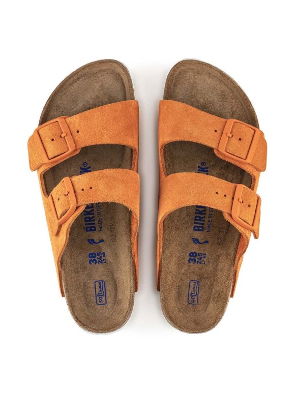 Birkenstock Arizona Ruskindssandaler (Smal), Dame - Orange