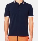 Sundek - Men's Brice Polo Shirt m. tricolore striber | Herre | Navy