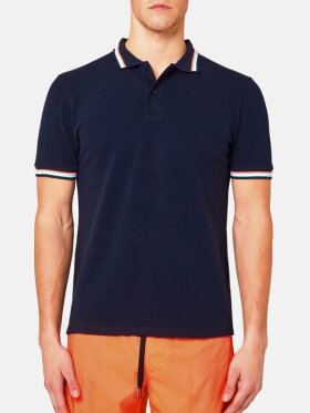Sundek - Men's Brice Polo Shirt m. tricolore striber | Herre | Navy