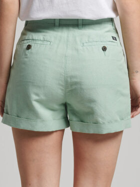 Superdry - Women's Studios shorts i hør | Dame | Blue Surf