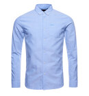 Superdry - Men's Vintage Oxford skjorte i Øko Bomuld | Herre | Classic Blue