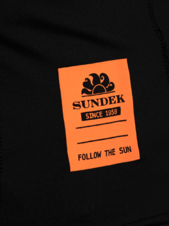 Sundek - Men's Long Sleeve UPF 50 Crew Neck Rashguard | Herre | Black 