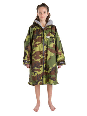 Dryrobe - Kid's Advance Long Sleeve Poncho | Børn | Camo/Grey