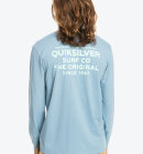 Quiksilver - Mens Feeding Line Long Sleeve T-shirt | Herre | Faded Denim