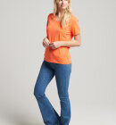 Superdry - Women's Pocket V-neck T-shirt i Øko Bomuld | Dame | Shock Orange