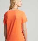 Superdry - Women's Pocket V-neck T-shirt i Øko Bomuld | Dame | Shock Orange