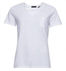 Superdry - Women's Pocket V-neck T-shirt i Øko Bomuld | Dame | Optic (White)