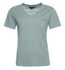 Superdry - Women's Pocket V-neck T-shirt i Øko Bomuld | Dame | Slate Grey