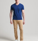 Superdry - Men's Pocket V-neck T-shirt i Øko Bomuld | Herre | Pilot Mid Blue