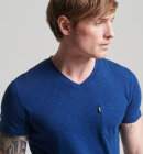 Superdry - Men's Pocket V-neck T-shirt i Øko Bomuld | Herre | Pilot Mid Blue
