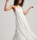 Superdry - Vintage Lace Cami Maxi Kjole | Dame | Brilliant White 