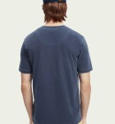 Scotch & Soda - Men's Garment-dyed Crewneck Logo T-shirt - Herre - Washed Navy