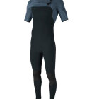 O'Neill - Men's Hyperfreak 2mm Chest Zip Short Sleeve Full Våddragt - Herre - Gunmetal/Cadet Blue