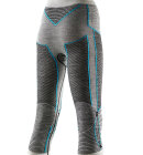 X-bionic - Women's Apani Merino 3/4 skiunderbukser - Dame - Black/Grey/Turquoise